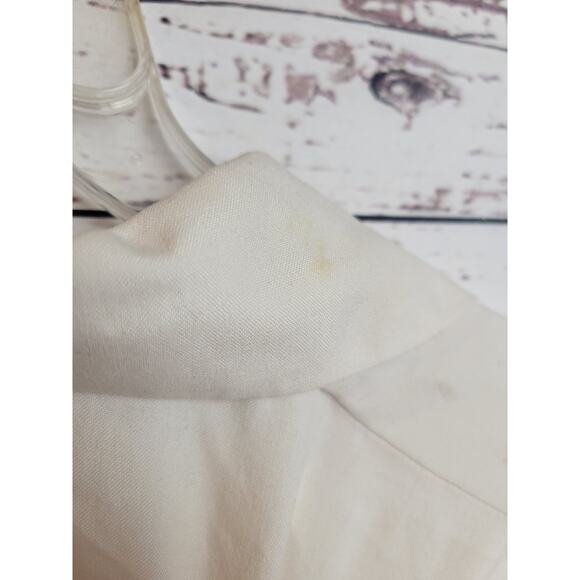 NWT Vtg Evan Picone Button Up Shirt Ivory 100% Silk Short Sleeve Women's Size 12 - Picture 13 of 15